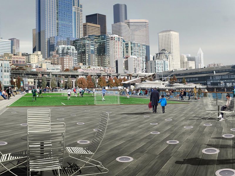 Waterfront rendering by City of Seattle and James Corner Field Operations