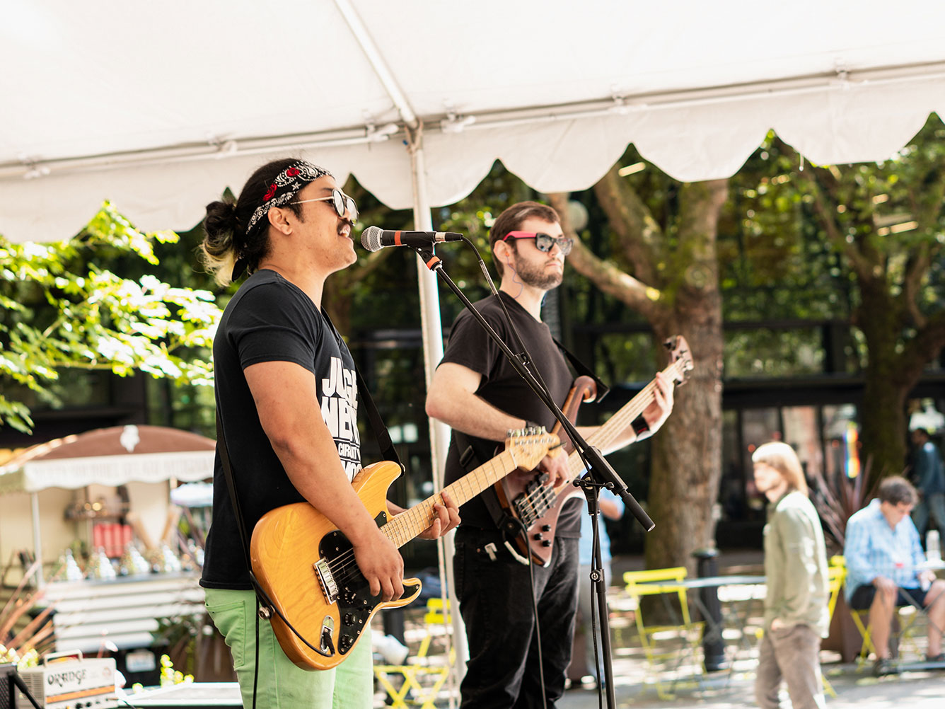 Happy Heartbreak performing at Downtown Summer Sounds in Occidental Square
