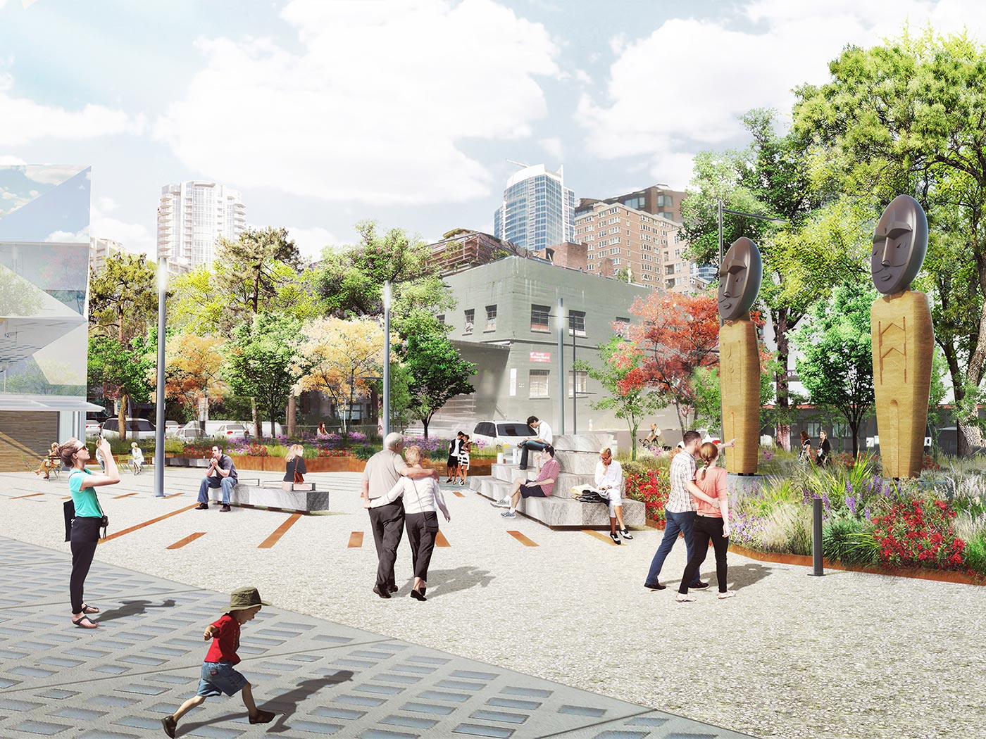 Waterfront rendering. Credit: City of Seattle and James Corner Field Operations