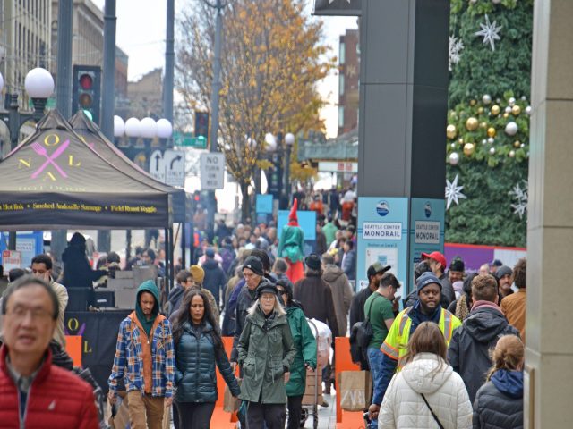 Pedestrians in Retail Core
