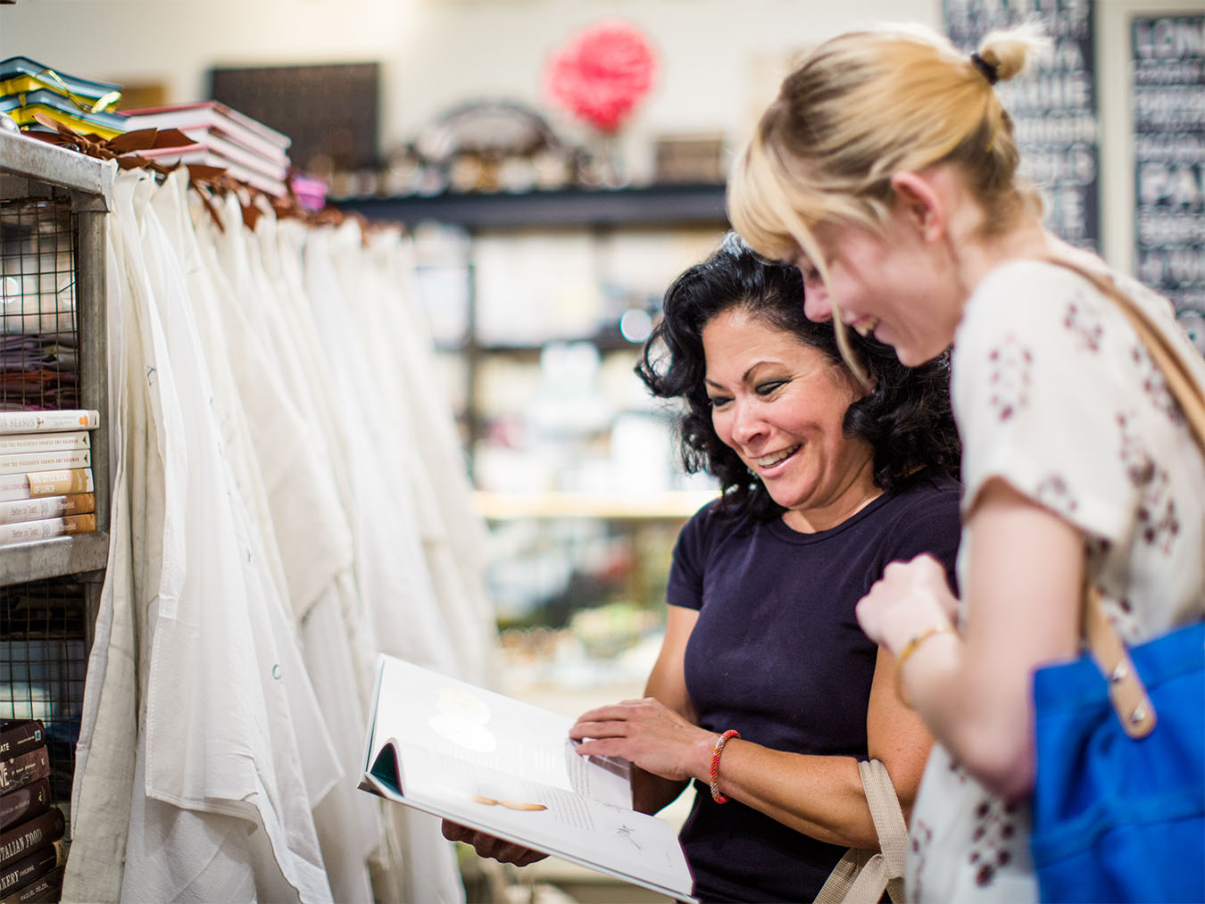 Two women shopping
